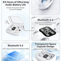 Q10 2 in 1 Nirkabel BT 5.4 Hifi Stereo TWS Ear-Clip Earphone Headphone untuk Penggunaan Sehari-hari Kasual Mini Peredam Kebisingan Earbuds Headset