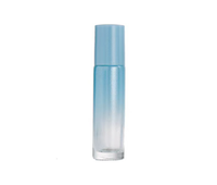 Flacon de parfum roll-on en verre dégradé personnalisé de 10 ml, vide et rechargeable, pour huiles essentielles, avec bille en verre et acier