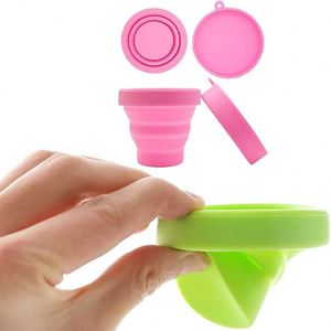 Portable Collapsible Silicone Cup <b>Reusable</b> Food Grade Folding <b>Mug</b> with Lids Classic Traditional Design for Gift - Product Image 3