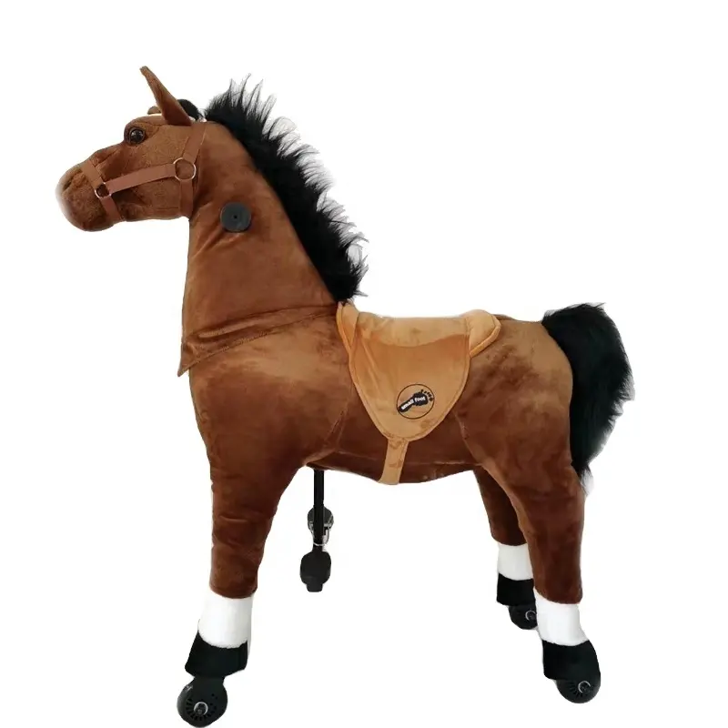 חמוד מכאני שחור סוס בעלי החיים רכיבה צעצועים