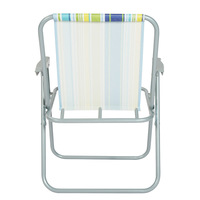 Hitree vente chaude printemps métal acier soleil mer plage chaise longue portable chaise pliante extérieur léger bande tissu