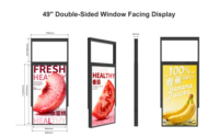 Pantalla Digital Colgante Ultrafina de 2500 Nits de Alto Brillo para Tiendas, Pantalla LCD de 49 Pulgadas para Menús de Restaurantes