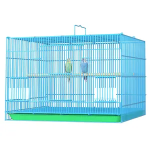 2021 Hot Sales Parakeet Parrot Bird Cage Pet Wire Rectangular Small Cage for Small Birds and Canaries Rekord Equipped Feeders