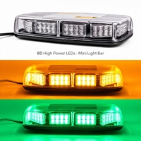 Professionelles Amber-Blitzlicht mit 80 LEDs, Mini-Lichtleiste mit ECE R65 Einzelblitz, SAE J845 Klasse 112-24V Warnleuchte für Traktoren und LKWs