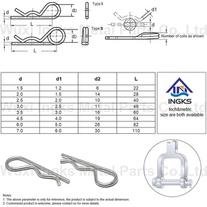 Пружинные штифты из нержавеющей стали 18-8, пружинный <span class=keywords><strong>R</strong></span>-образный зажим, штифт - Product Image 5