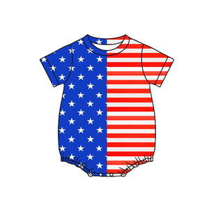 Pelele de manga corta para bebé niño 4 de julio sin pedido anticipado ropa de bebé - Product Image 1