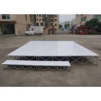 Scène modulaire ronde légère et portable pour événements DJ, avec montage facile, estrade en alliage d'aluminium et plateforme en contreplaqué