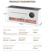 Diffuseur d'huiles essentielles ultrasonique intelligent, nouveau design horloge, diffuseur d'arômes flamme, humidificateur d'air, produit ménager en plastique