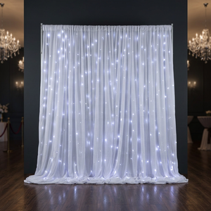 Velvet <b>LED</b> <b>Star</b> Curtain Black White for Wedding TV Show Party Concert Backdrop - Product Image 6
