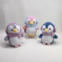 Porte-clés en peluche pingouin mignon, logo personnalisé, événement commémoratif, coton PP, dessin animé, cadeaux d'anniversaire et de fêtes