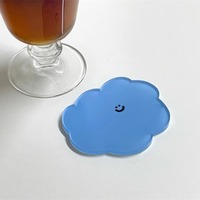 Dessous de verre en acrylique en forme de nuage clair irrégulier tasse à café en plastique décorative barre de Protection de table plaque de dessous de verre