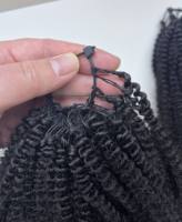 Extensions de cheveux humains 100% naturels, style Kinky Straight Feathers, pré-séparées, sans nœuds, pour tresses bohèmes réutilisables