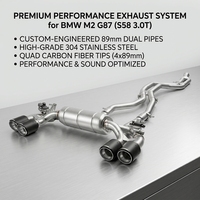 Système d'échappement Catback personnalisé en acier inoxydable 304 de 89 mm pour BMW M2 G87 S58B30A 3.0T