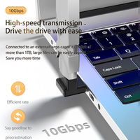 Adaptateur USB 3.2 10 Gbps OTG en alliage d'aluminium pour téléphone portable