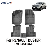 Tapis de sol adaptés à RENAULT DUSTER conduite à gauche, cabine, toutes saisons, TPE 3,5 mm d'épaisseur, 3 pièces, robustes, antidérapants, Coolcars