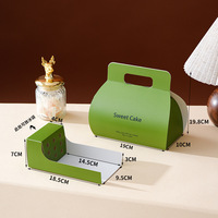 Boîtes à gâteaux sur mesure de style nouveau pour gâteaux en tranches, boîte à gâteau roulé en carton ivoire de qualité alimentaire, luxueuse et unique, avec poignée