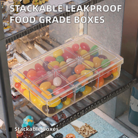 Boîtes en plastique PP jetables empilables, étanches, de qualité alimentaire, écologiques, recyclables, pour autocollants, logo personnalisé, cadeau