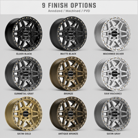 Jantes Beadlock forgées en argent usiné 17-22 pouces 6061-T6, jantes tout-terrain simulées, 6x5.5 8x170 pour Bronco F-150 Ram TRX