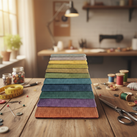 Tissu en velours côtelé rayé 8 Wales 100% polyester imperméable collé pour la décoration intérieure et l'ameublement de jouets pour canapé, meubles et textiles de maison