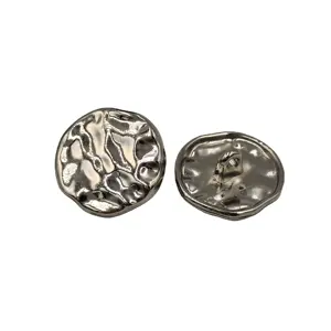 Supply Nickel-Free 2022 Newest Ladies Coat Buttons Fancy Metal Shank Shiny Gold Coat 30mm Buttons