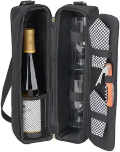 Caixa De Presente Do Vinho Tote De Portador Isolado Food Cooler saco piquenique CAIXA armazenamento do vinho refrigerador saco saco de viagem do vinho