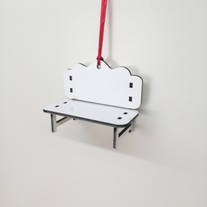 White Plain MDF Blank Sublimation <strong>Memorial</strong> <strong>Bench</strong> With Custom logo Size Ornaments - Product Image 1