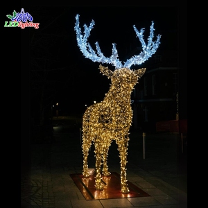 Kundenspezifische Outdoor Warme 3D LED <span class=keywords><strong>Rentier</strong></span> Leuchtende Weihnachtsdekoration - Product Image 1