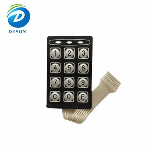 Deson 3M PET Overlay Touch Light Key Button Membrana de impresión Teclado Ventana Interruptor Placa de circuito Interruptor de lámina de membrana retroiluminada
