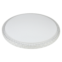 Plafonnier LED moderne chromé IP54 pour salle de bains Base en métal Couvercle PMMA 3CCT