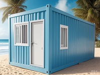 Cabine portable modulaire à 2 chambres, belle maison conteneur inspirée du Costa Rica pour la construction au Koweït
