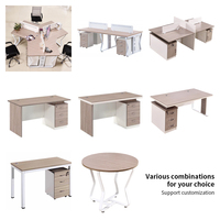Escritorio de Computadora Modular Moderno con Espacio de Almacenamiento, Escritorio Ergonómico para Oficina, Estación de Trabajo para Oficina en Casa, Estudio, Escritorio