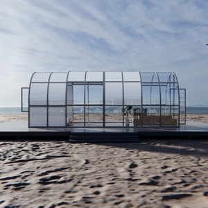 <span class=keywords><strong>Solarium</strong></span> mobile semi-circulaire avec éclairage d'extension de toit électrique et pare-soleil pour la plage et l'hébergement pittoresque - Product Image 1