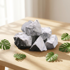 Pietra Grezza Naturale di Howlite Bianca, Cristallo Diffusore, Decorazione per Acquario, Artigianato Fai-da-Te, Gemma Curativa, Lotto all'Ingrosso, Regalo - Product Image 5