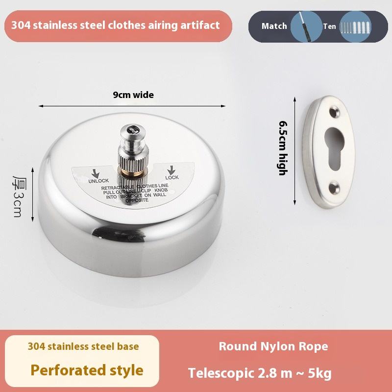 2,8 M cuerda redonda de nylon-304 estilo de perforación