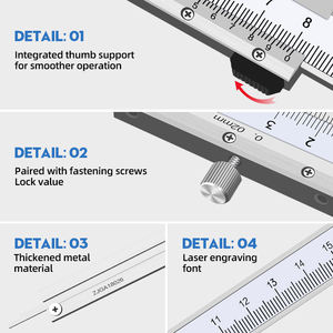 Calibro a Corsoio Hengliang in Acciaio Inossidabile ad Alta Precisione per Misurazioni Interne ed Esterne, Precisione +/-0.02mm, <span class=keywords><strong>Laser</strong></span> - Product Image 3
