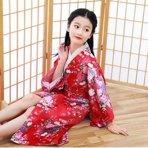 2023 tradicional japonés niños Kimono estilo Pavo Real Yukata vestido para niña chico Cosplay Japón <span class=keywords><strong>Haori</strong></span> disfraz <span class=keywords><strong>ropa</strong></span> asiática - Product Image 4