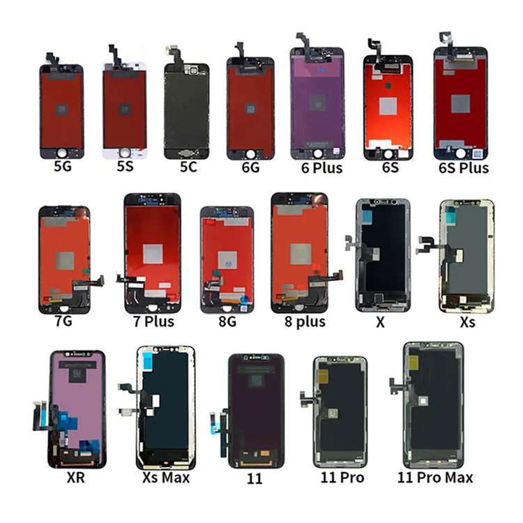 Lcd ponsel asli Oem langsung dari pabrik untuk Iphone X Xs Xr 11 12 13 Pro Max Lcd layar sentuh Oled tampilan Digitizer