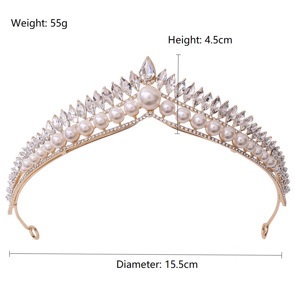 TIARAです Shop Our RS270 Tiara Crown - Wholesale Cheap Bridal Pearl Crown