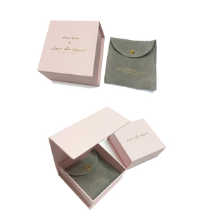 Caja de Joyería de Papel Rosa con Logotipo Personalizado, Empaque de Joyería de Lujo Único, Caja de Joyería Personalizada OEM ODM, Juego de Cajas de Joyería - Product Image 5