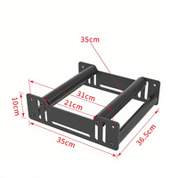 Support de roue en acier robuste à rotation de 360 degrés Support d'affichage de pneu automatique avec base en alliage réglable
