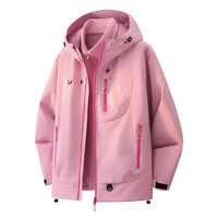 Veste de randonnée imperméable 3 en 1 à capuche camouflage unisexe avec logo personnalisé