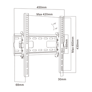 Soporte de Pared Universal para <span class=keywords><strong>TV</strong></span> LCD LED, Extensible e Inclinable, para Sala de Estar, Venta al Por Mayor, OEM, ODM - Product Image 2