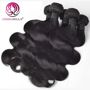 AngelBella дешевые пучки волос 30 дюймов Бесплатная доставка норковые вьетнамские пучки волос настоящие человеческие пучки волос с застежкой