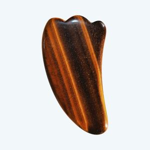 Outils Faciaux Outil de Massage à Gratter en Œil de Tigre Jaune pour le Visage Forme de Griffe Gua Sha - Product Image 1