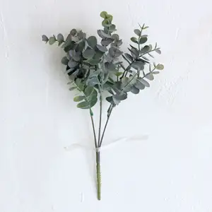 SN-GP03 홈 장식 녹색 꽃 소재 가짜 식물 3 가지 인공 유칼립투스 꽃다발