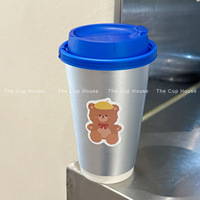 Couvre-tasses à café recyclables 80mm 90mm en plastique PS jetables, couvercles plats anti-fuite pour tasses à café en papier pour boissons
