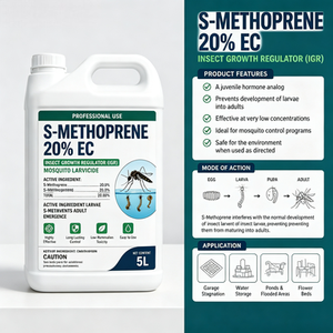 S-Methoprene 20% Concentrado Emulsionable IGR, Inhibidor de Larvas de Insectos, Insecticida para Sistemas de Drenaje - Product Image 3