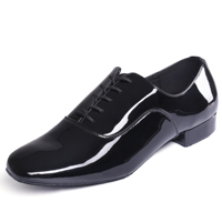 Chaussures de danse latine professionnelles Dynadans pour hommes, semelle extérieure en cuir véritable, tige en PU, salsa, tango, valse, danse de salon, talon plat, boîte US