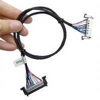 Kabel Komputer TV SHAN WEI LVDS Kustom 650MM PVC JAE FI-RE51S-HL Kabel Layar untuk Mesin Elektronik Kabel Harness Layar LCD