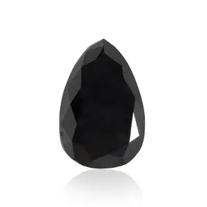 Diamant fabriqué en laboratoire 3.84 CARAT 13.29x9.05x3.76 MM forme de poire AA ROSE diamant noir